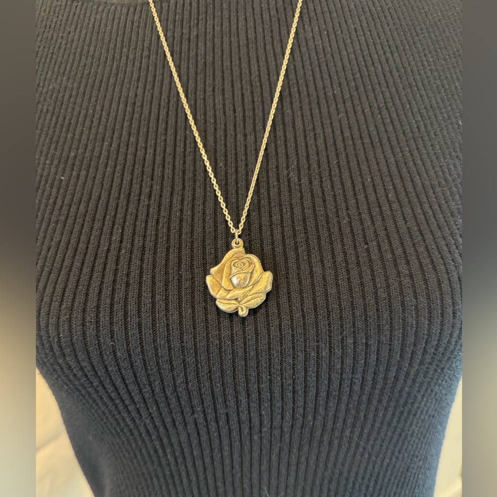 Vintage style Saint Padre Pio devotional medal pendant on a necklace